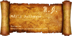 Máj Julianna névjegykártya
