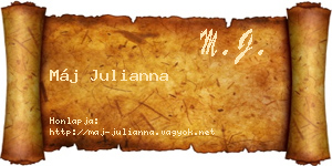 Máj Julianna névjegykártya